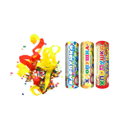 Набор ( 3конф.+3серп.) Набор хлопушек купить в Котовске | kotovsk.salutsklad.ru